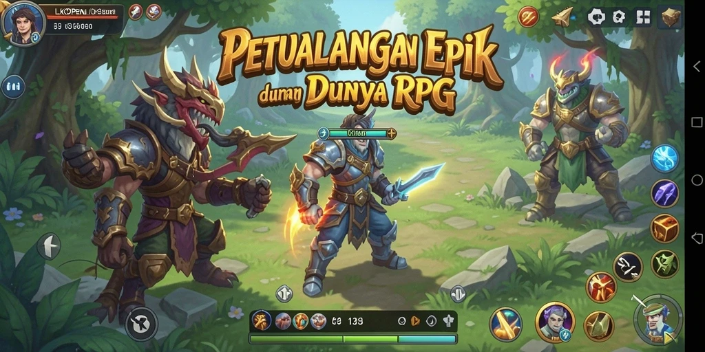Screenshot Gameplay RPG LKOPEN yang menampilkan aksi seru.