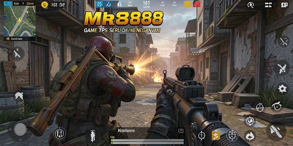 Tampilan gameplay menegangkan dari MR888 dengan aksi TPS yang seru.