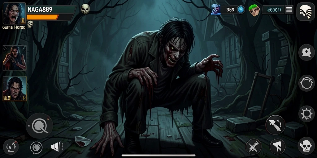 Tangkap ketegangan gameplay horor NAGA889 di layar.