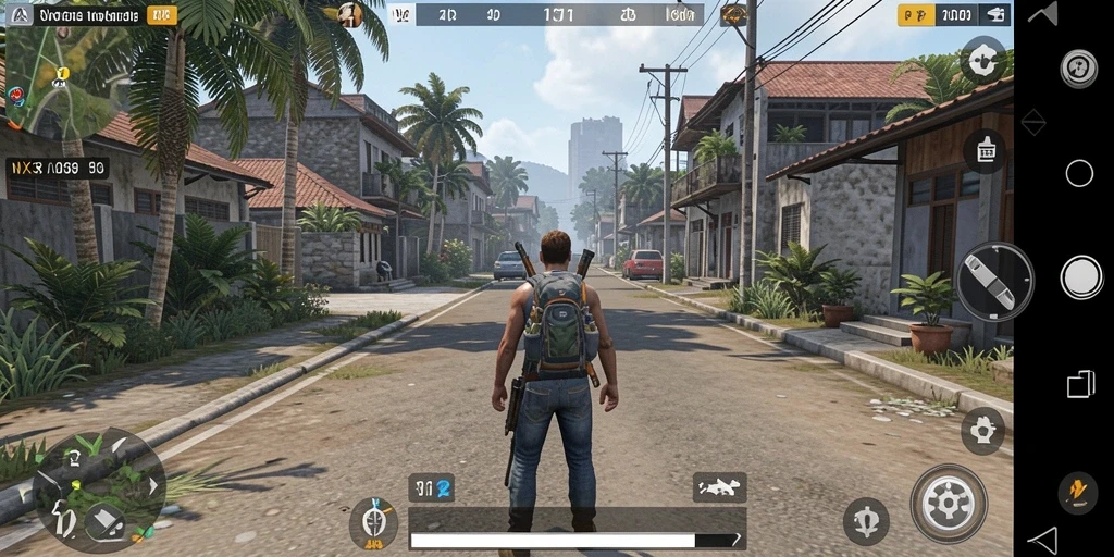 Tampilan gameplay NX303 yang menampilkan interaksi karakter di lingkungan virtual.