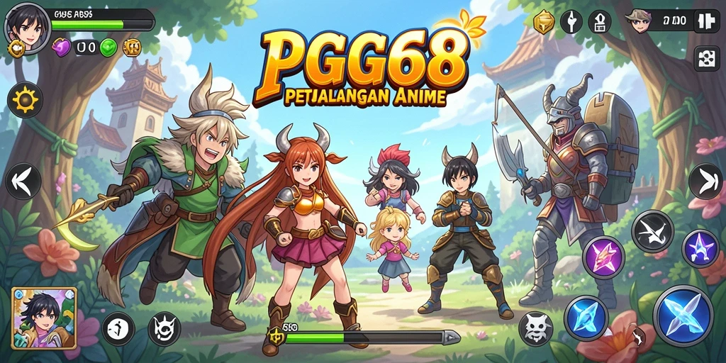 Tampilan gameplay PGG68 yang menarik dan penuh warna.
