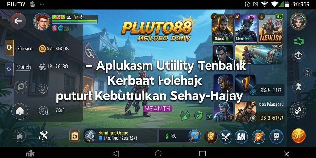 Tampilan antarmuka aplikasi PLUTO88 yang user-friendly.
