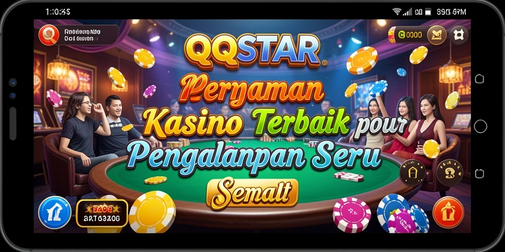 Tampilan menarik dari gameplay Kasino yang seru di QQSTAR.