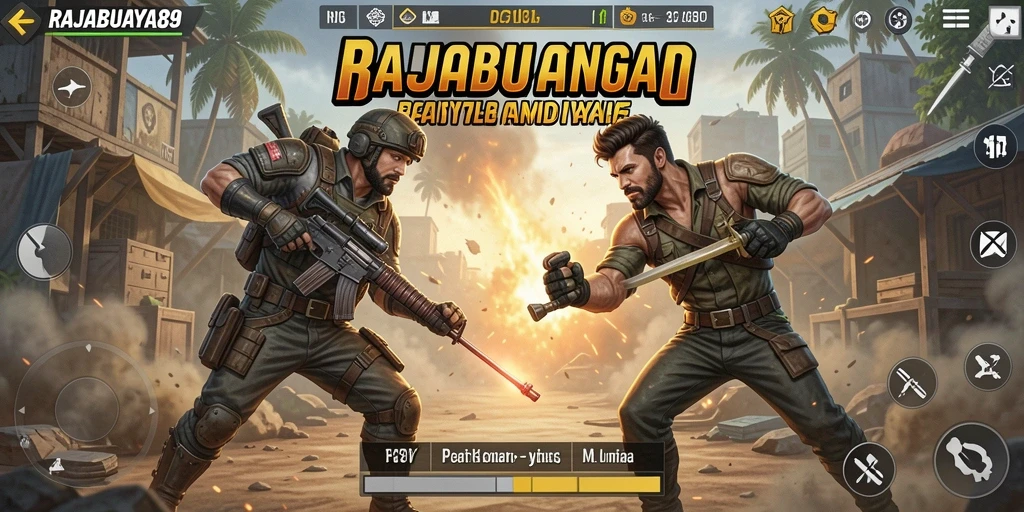 Gameplay RAJABUAYA89 yang intens dan mendebarkan saat bertarung.