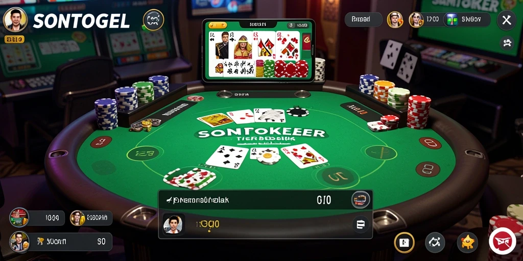 Tampilan gameplay Poker yang seru di SONTOGEL.