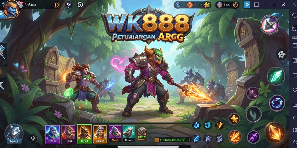 Tampilan gameplay seru dalam petualangan ARPG di WK888.
