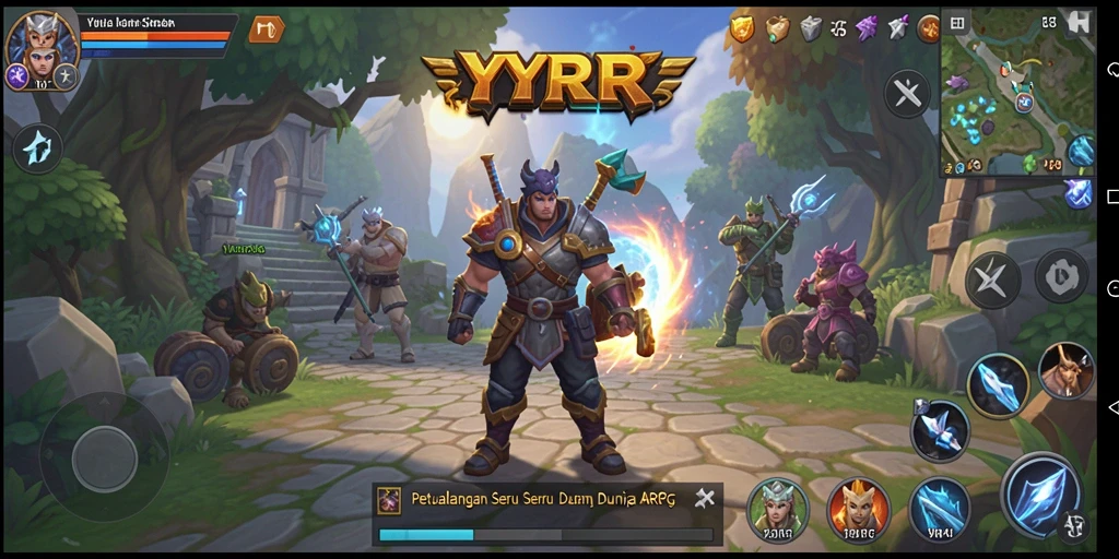 Tampilan gameplay ARPG yang seru dan menantang di YYRR.